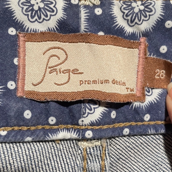 Paige Premium Denim Hidden Hills Reconstructed Embroidered Jeans Size 28 - Picture 8 of 10
